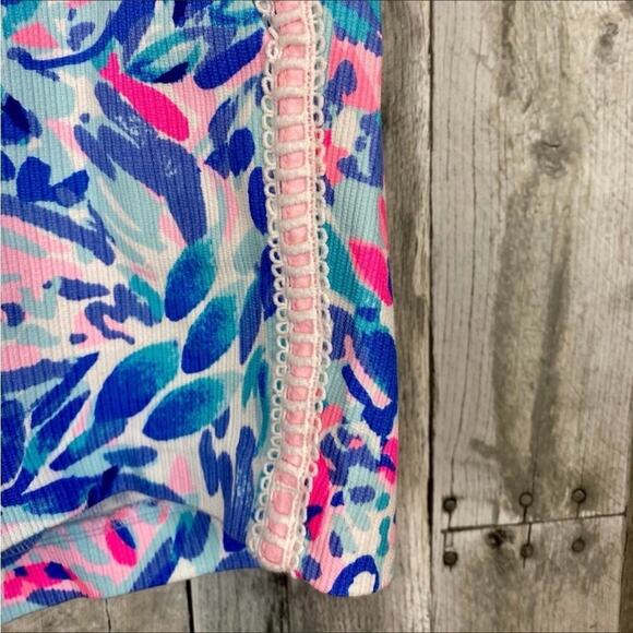 Lilly Pulitzer Callahan Short With Lace In Breakwater Party Wave Size 4 New! - Picture 5 of 13